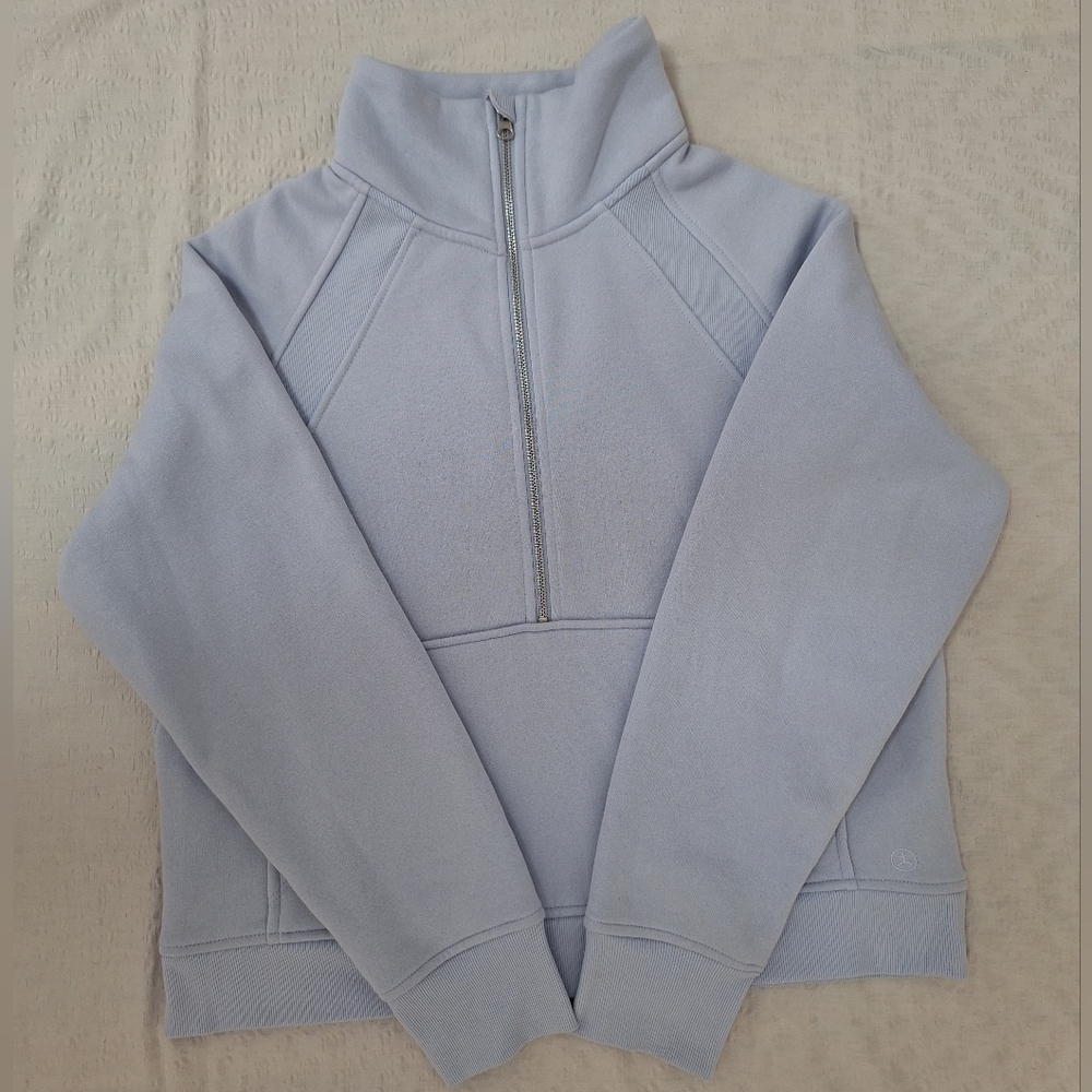 DANSKIN  Soft Blue Zip-Up Top